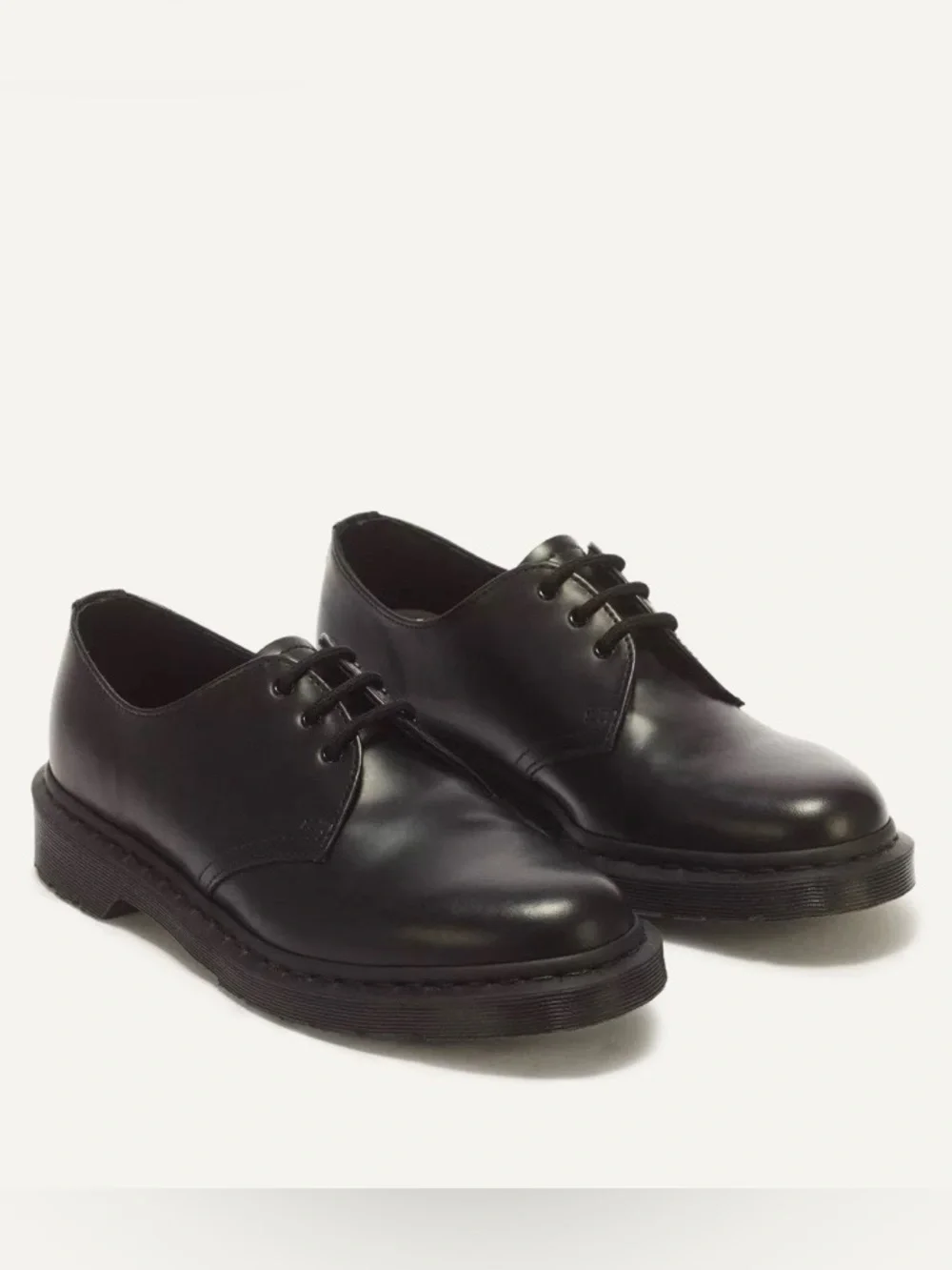 $160 Dr. Martens 1461 Mono Black Smooth Leather Lace-up Men's Oxford Derby Sz 9